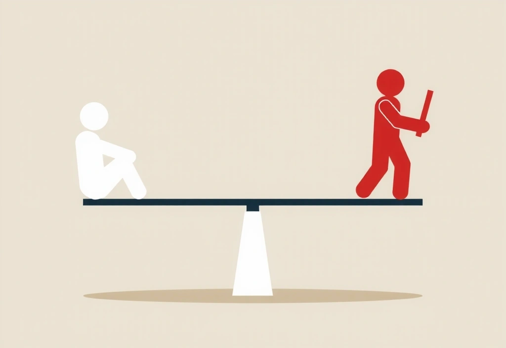 Illustration einer Waage, die Verantwortung und Balance symbolisiert