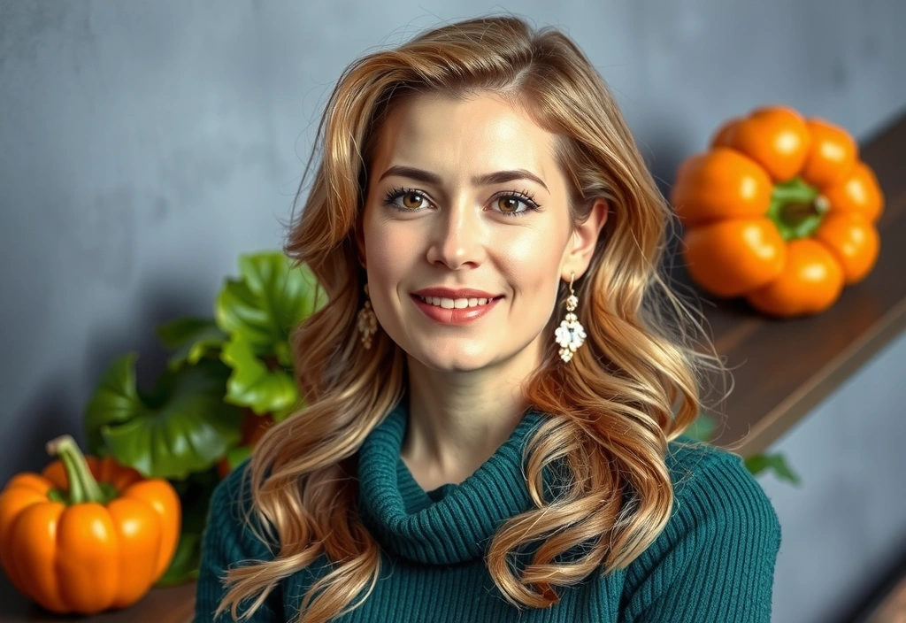 Professionelles Porträt einer freundlichen Ernährungsberaterin lächelnd